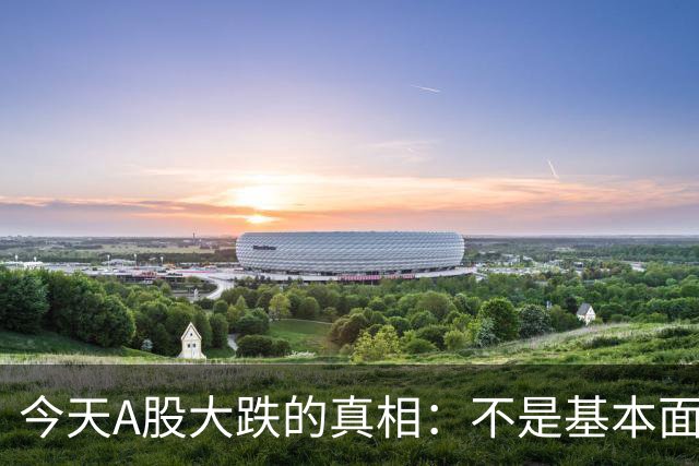 今天A股大跌的真相：不是基本面崩了，是流动性在出清……