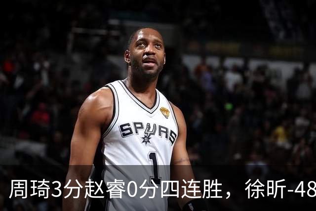 周琦3分赵睿0分四连胜，徐昕-48全队最低，张文杰陈国豪9中0